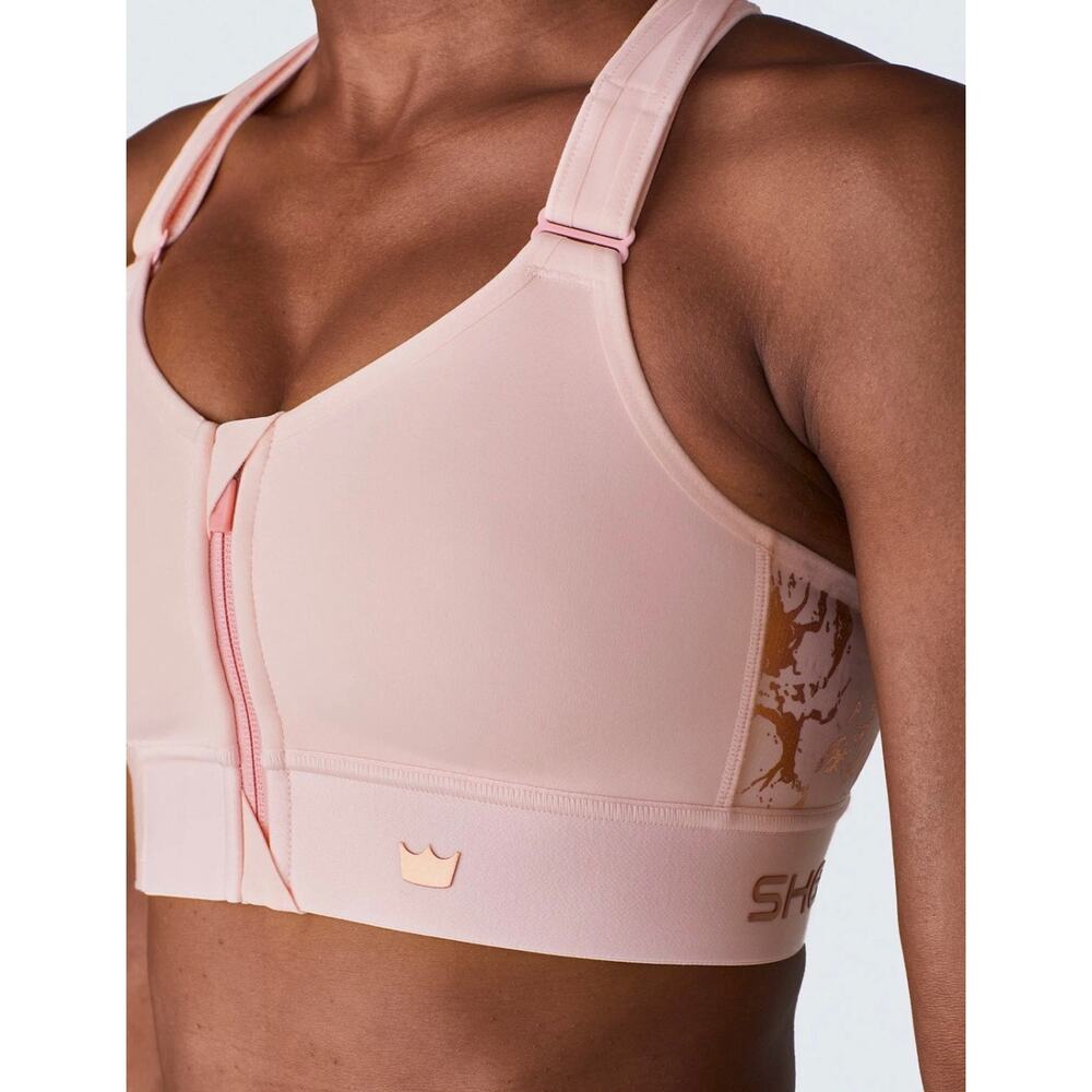 SHEFIT FLEX Sports Bra Medium Blush Supportive Workout Fitness Top 5LUXE